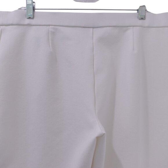 LN Susan Graver Smart Ponte Knit Sofia Straight Leg Crop Pants Sz PL Cream Petal - Picture 7 of 10